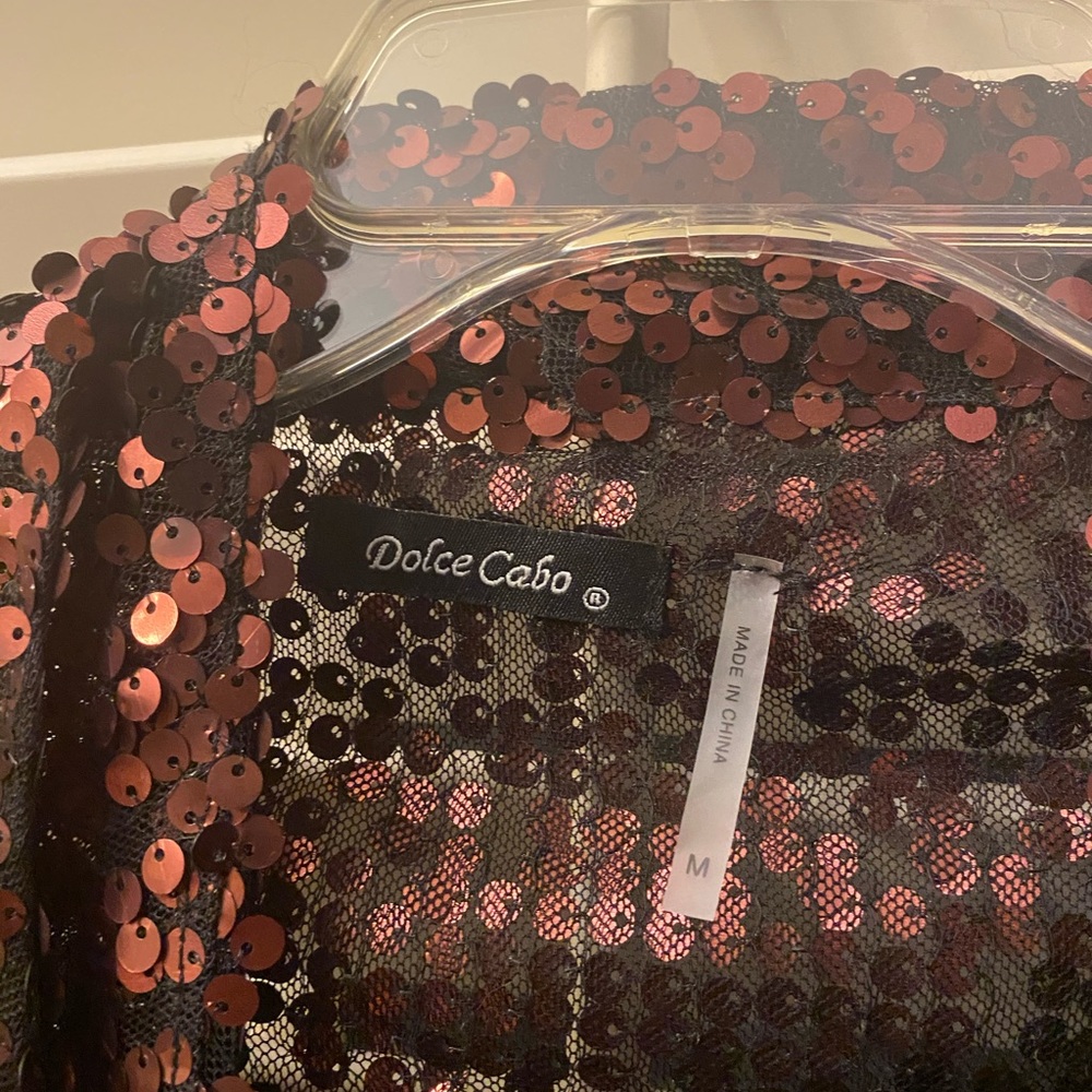 Beautiful - Covered With Sequins Flutter Front Top - image 3